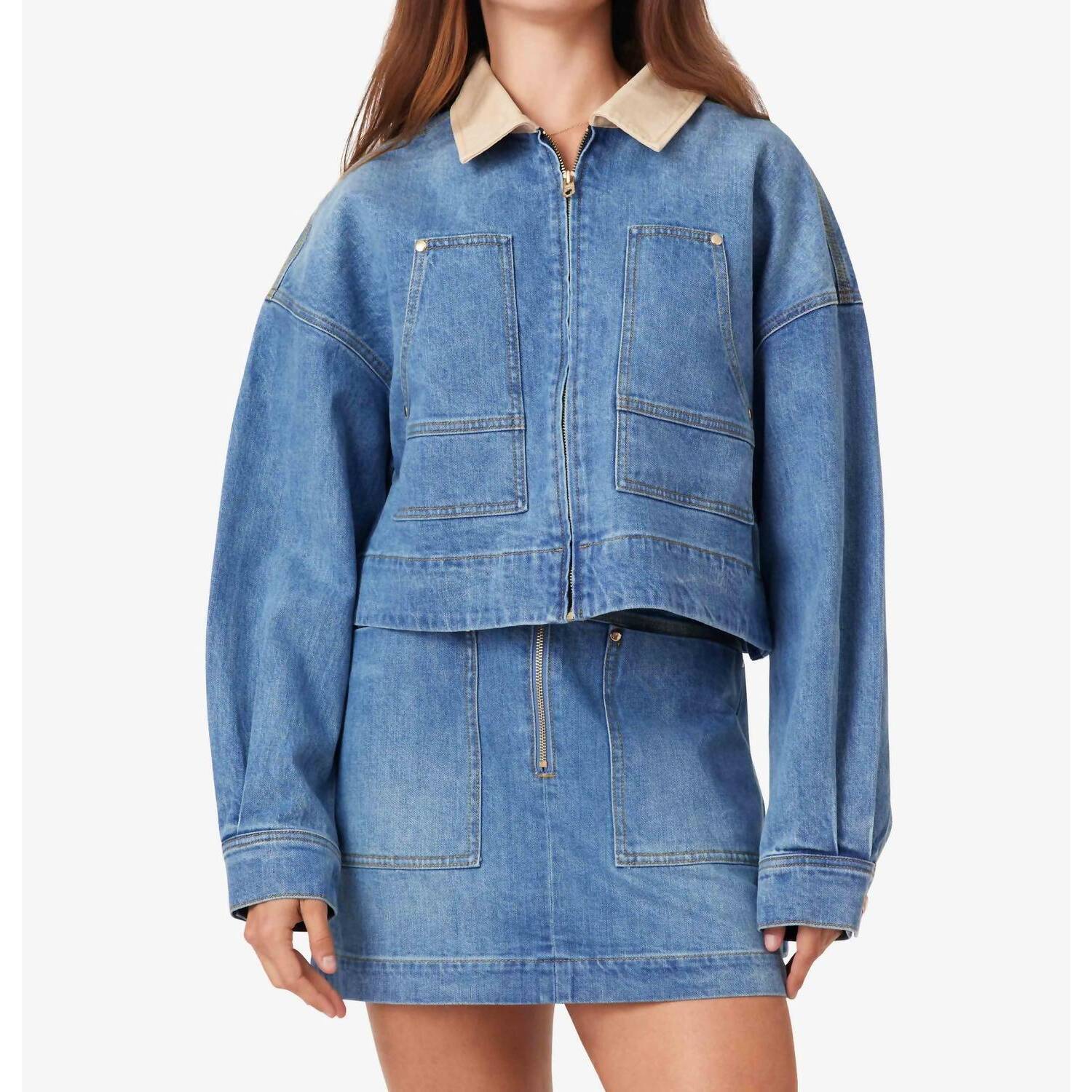 New Habitual Utility Denim Jacket In Cove